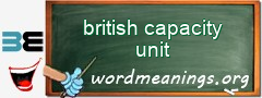 WordMeaning blackboard for british capacity unit